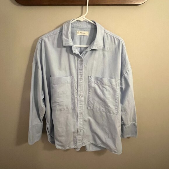 Everlane The Boxy Oxford Button Down Shirt in Light Blue - NWOT - Size Large - Picture 7 of 8